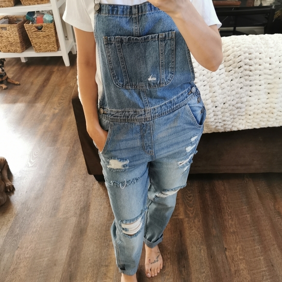 Black Label boyfriend style overalls - Picture 2 of 2